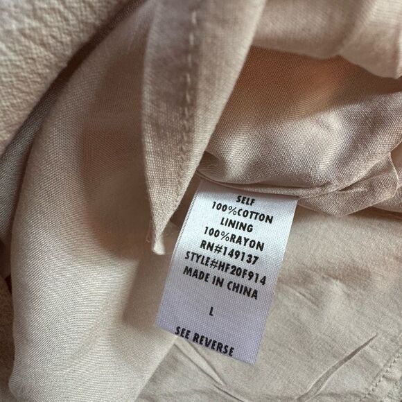 Altar'd State Women's Cream 100% Cotton Mini Skirt w/ Wrap Tie Belt Size Large - Picture 6 of 6